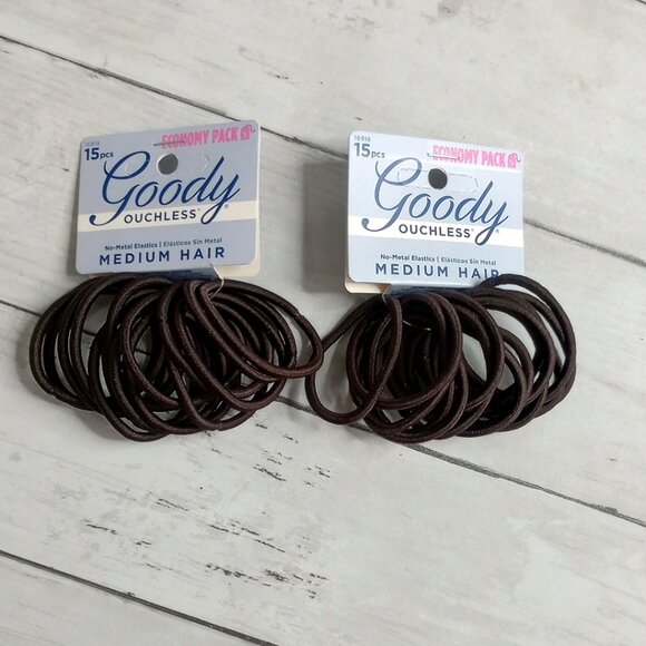 Goody Ponytail Hair Ties Ouchless Elastics Holders Brown Economy Pack Lot - Picture 7 of 7